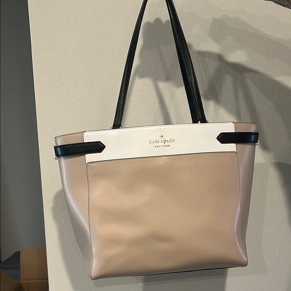 Kate Spade Beige and Black Tote Bag